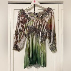 Y2K Mushka by Sienna Rose Sheer Fairy Forest Grunge Medium Blouse